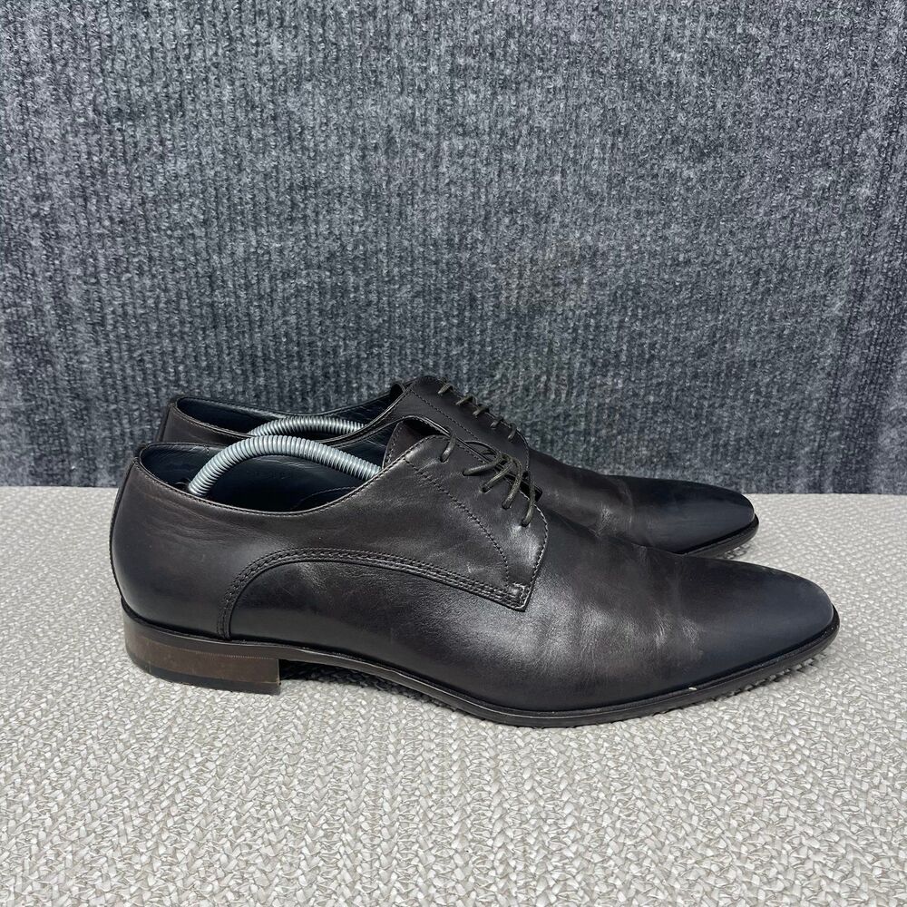 Hugo Boss Italy Derby Oxford Dress Shoes Brown Leather Mens Size 11